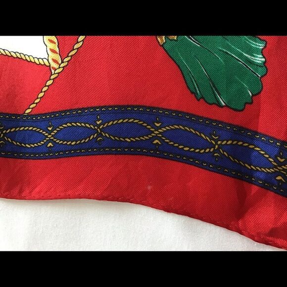 Vintage Echo Club 7 Silk Tassel & Drum Scarf - Picture 5 of 7